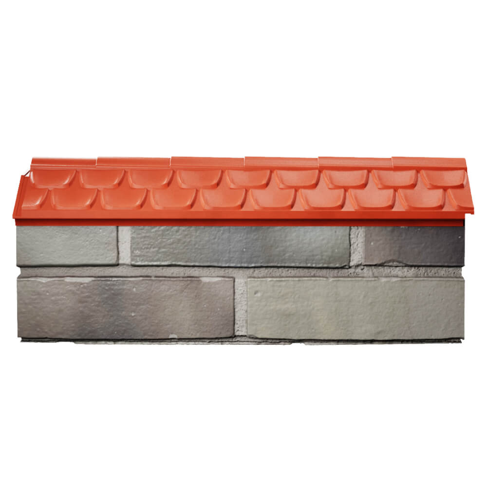 Парапет Zking Эльбрус Красный с посадкой на 0.5 кирпича (130мм) в Югорске фото