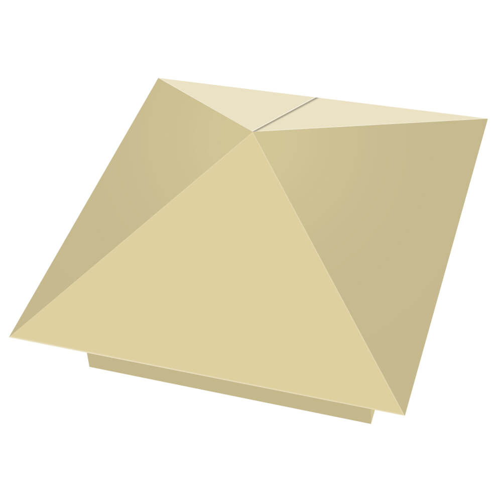 Колпак металлический 400х400мм RAL1014 Бежевый заборный Югорск фото