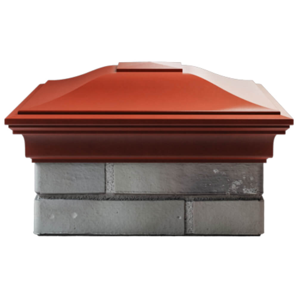 Колпак Zking Монблан Красный на столб 1.5х1.5 кирпича (385х385мм) Югорск фото