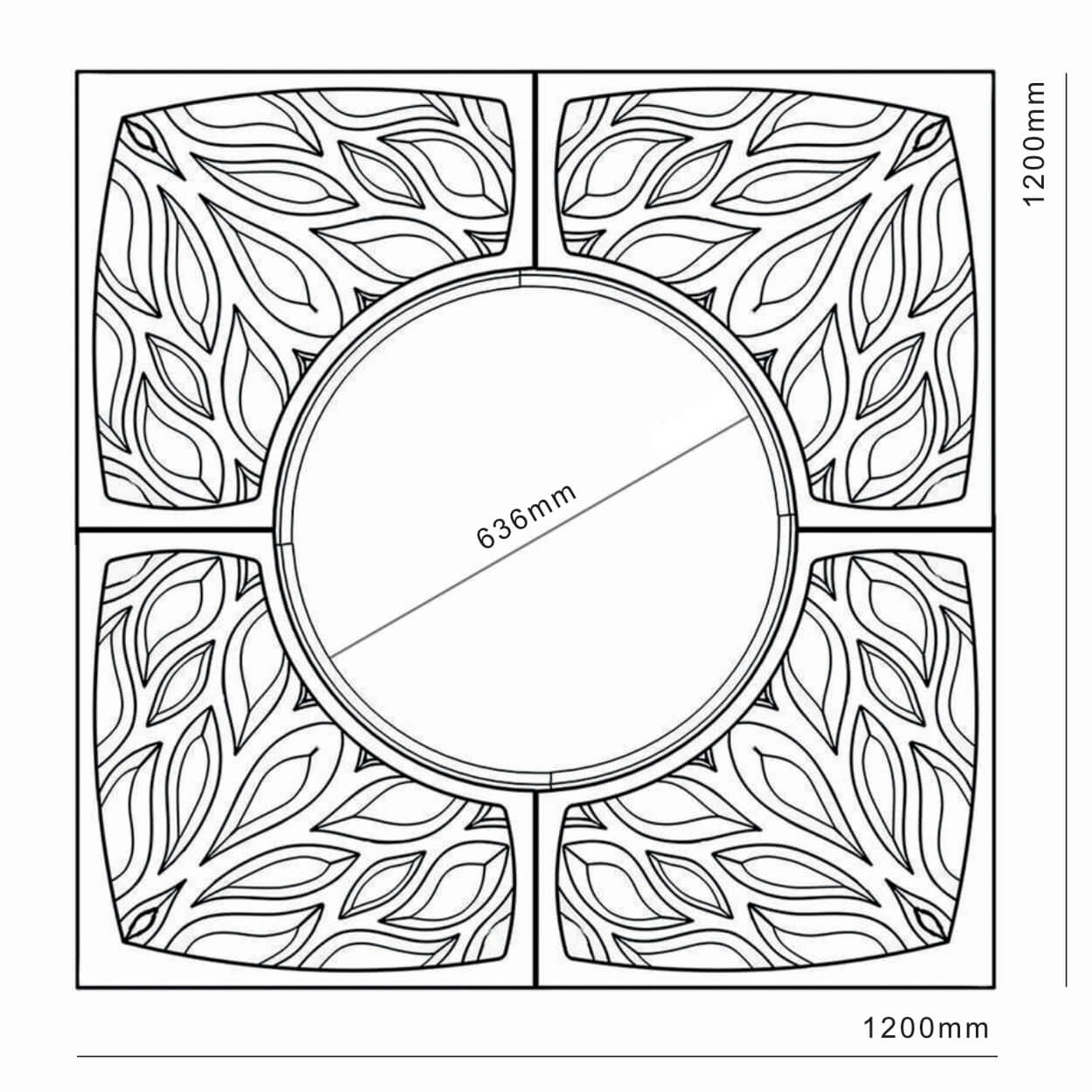 Приствольная решетка для дерева ZKING CRUST 1.2х1.2м Черная в Югорске фото