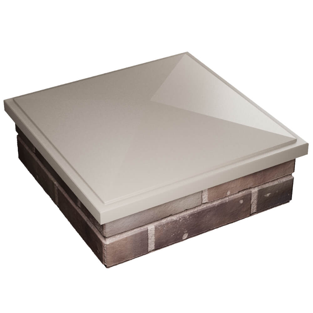 Колпак Zking БонаМоно Бежевый на столб 2х2 кирпича (515х515, 530х530мм) в Югорске фото