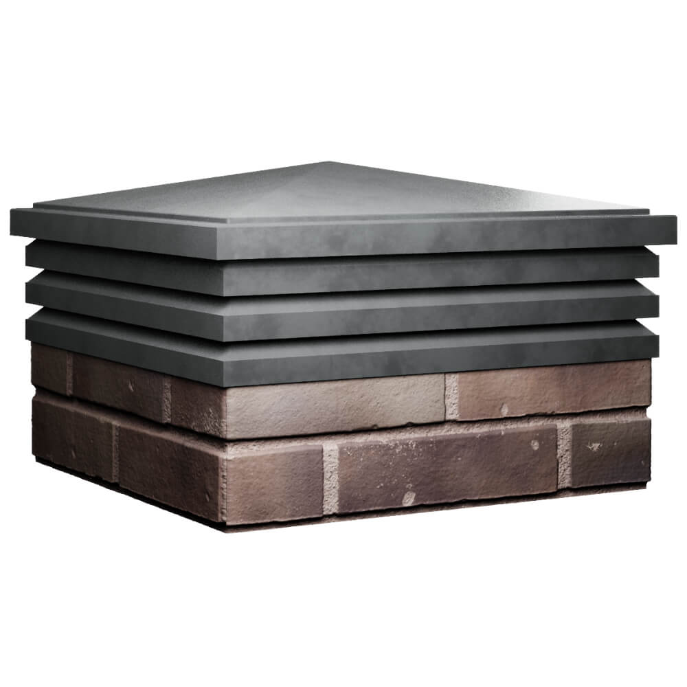 Колпак Zking Бона ХайТек Серый на столб 2х2 кирпича (513х513мм) в Югорске фото