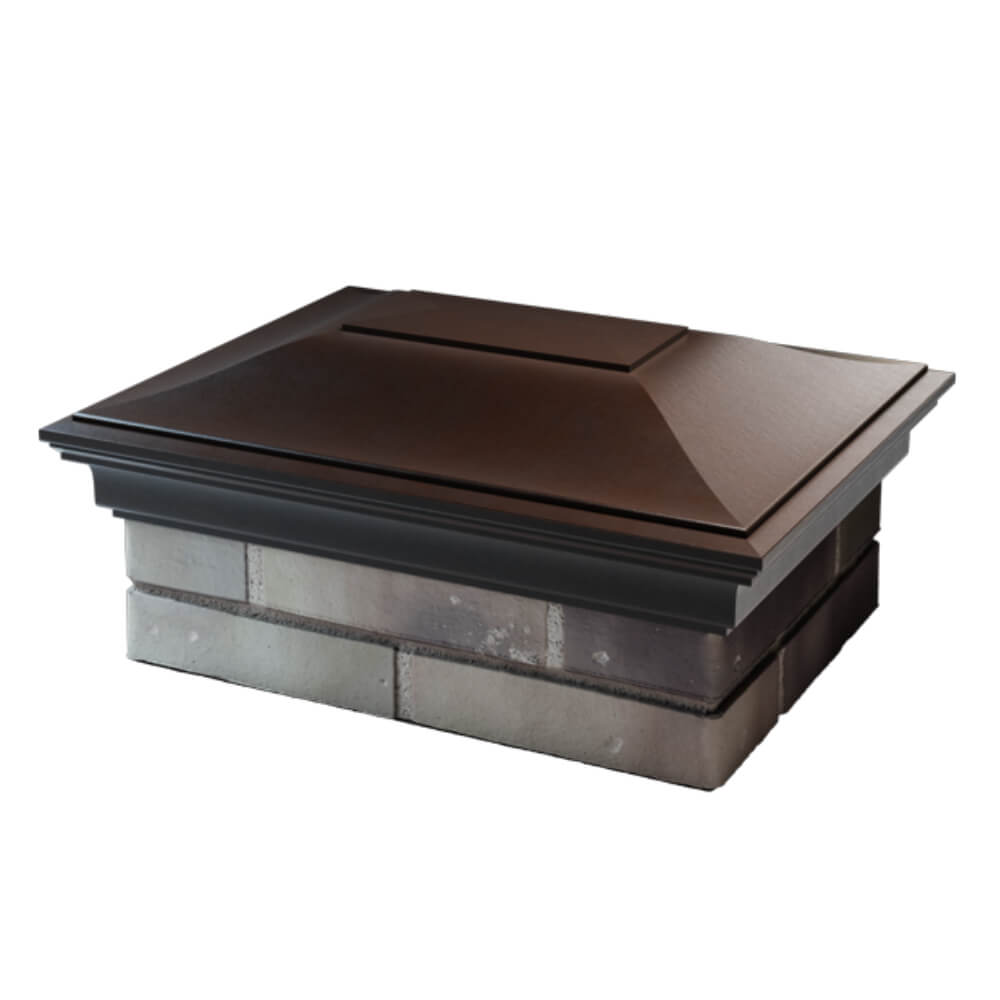 Колпак Zking Монблан Коричневый на столб 2х1.5 кирпича (515х385мм) в Югорске фото