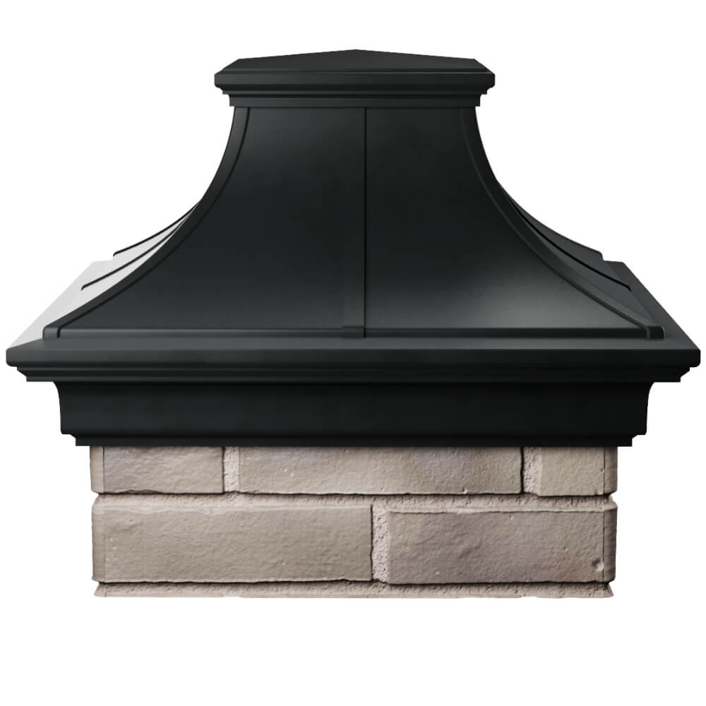 Колпак Zking Монблан Премиум Черный на столб 1.5х1.5 кирпича (385х385мм) Югорск фото