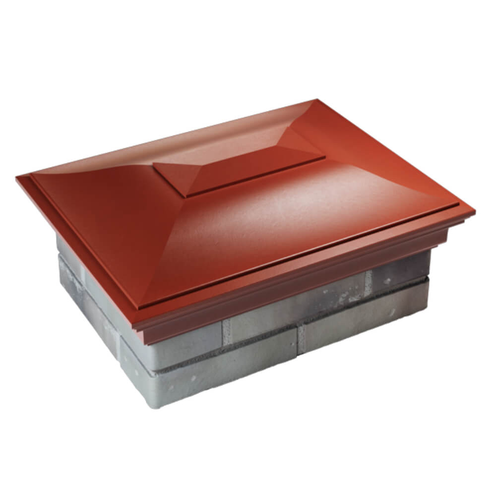 Колпак Zking Монблан Красный на столб 2х1.5 кирпича (515х385мм) Югорск фото