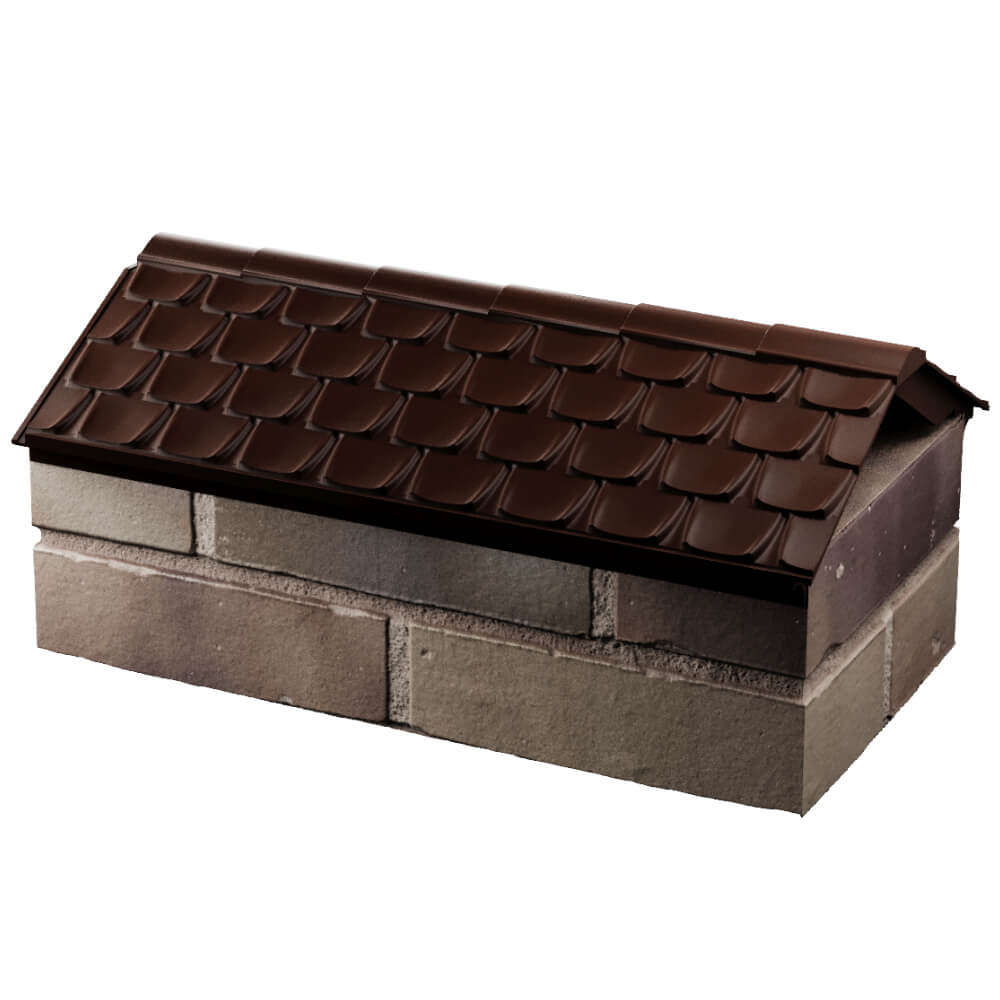 Парапет Zking Эльбрус Коричневый с посадкой на 1 кирпич (255мм) в Югорске фото