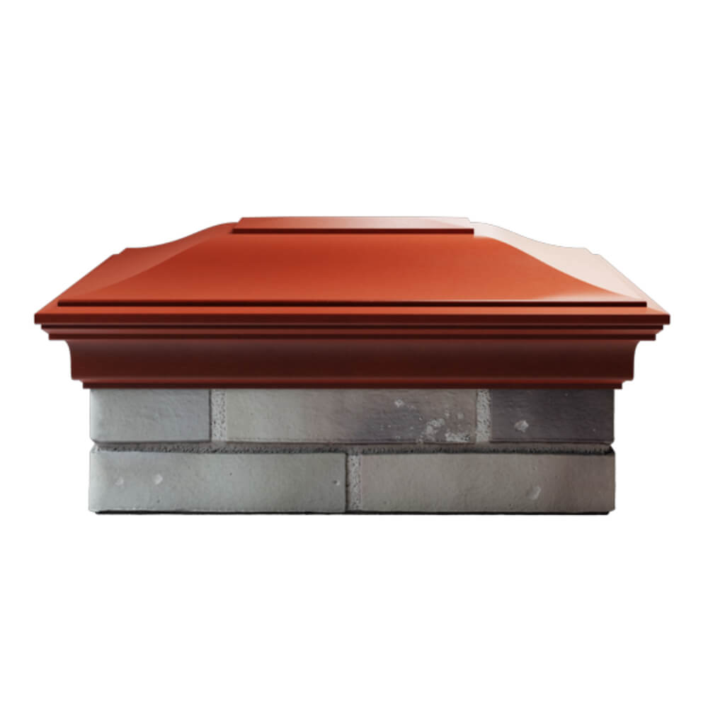 Колпак Zking Монблан Красный на столб 2х1.5 кирпича (515х385мм) в Югорске фото