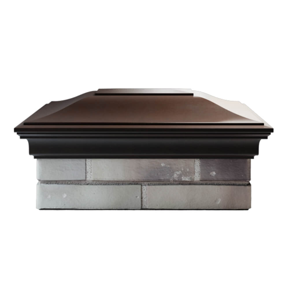 Колпак Zking Монблан Коричневый на столб 2х1.5 кирпича (515х385мм) в Югорске фото