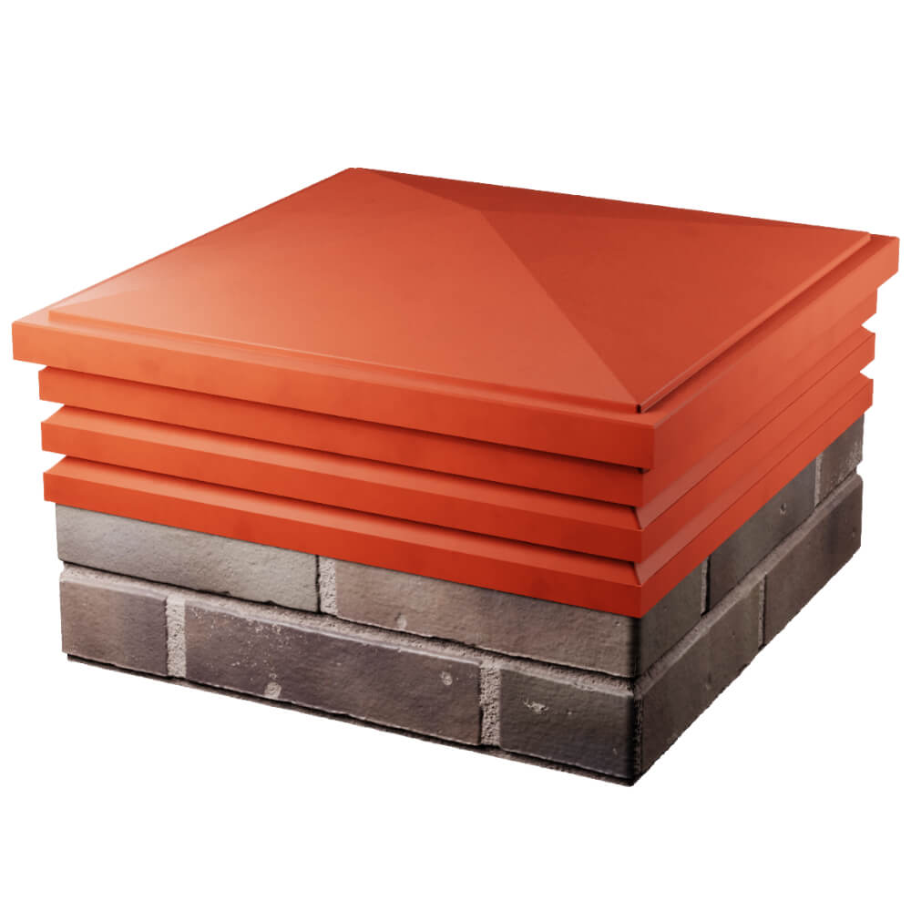 Колпак Zking Бона ХайТек Красный на столб 2х2 кирпича (513х513мм) в Югорске фото