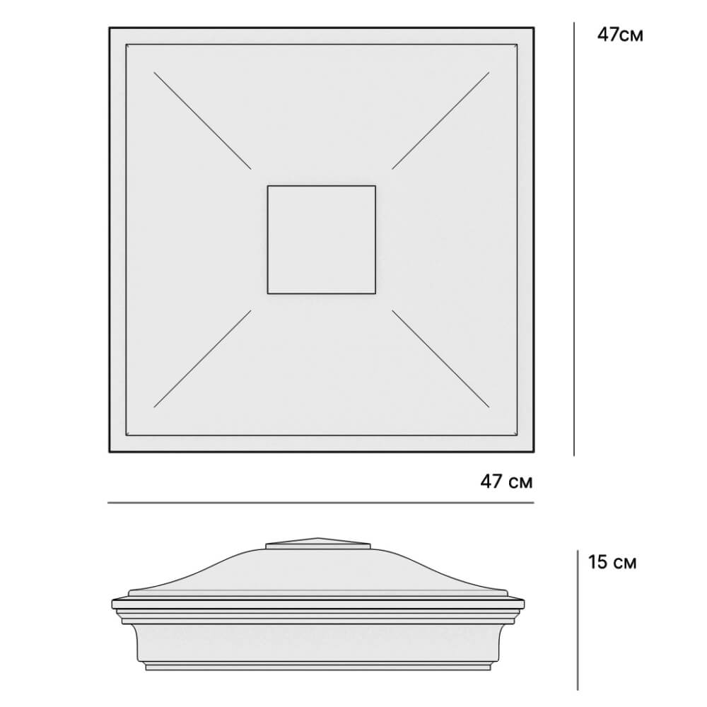 Колпак Zking Монблан Коричневый на столб 1.5х1.5 кирпича (385х385мм) в Югорске фото