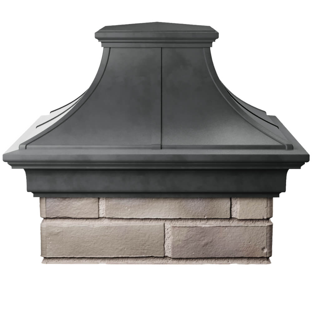 Колпак Zking Монблан Премиум Серый на столб 1.5х1.5 кирпича (385х385мм) Югорск фото