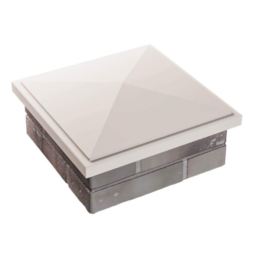 Колпак Zking БонаМоно Бежевый на столб 1.5х1.5 кирпича (385х385, 400х400мм) в Югорске фото