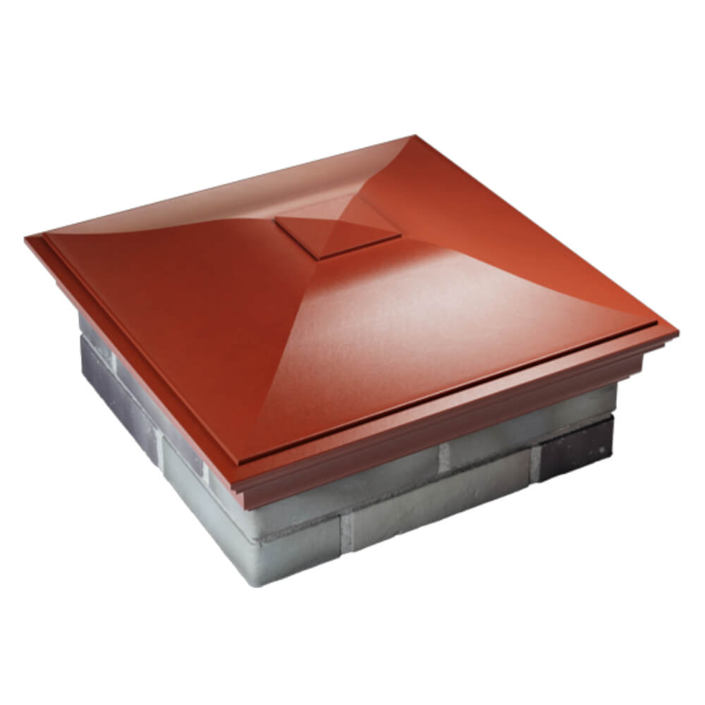 Колпак Zking Монблан Красный на столб 2х2 кирпича (515х515мм) Югорск фото