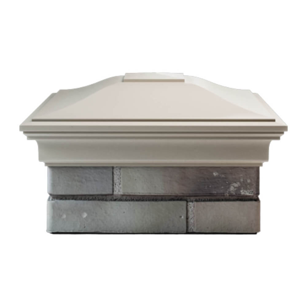 Колпак Zking Монблан Бежевый на столб 1.5х1.5 еврокирпича 0.7НФ (355х355мм) Югорск фото