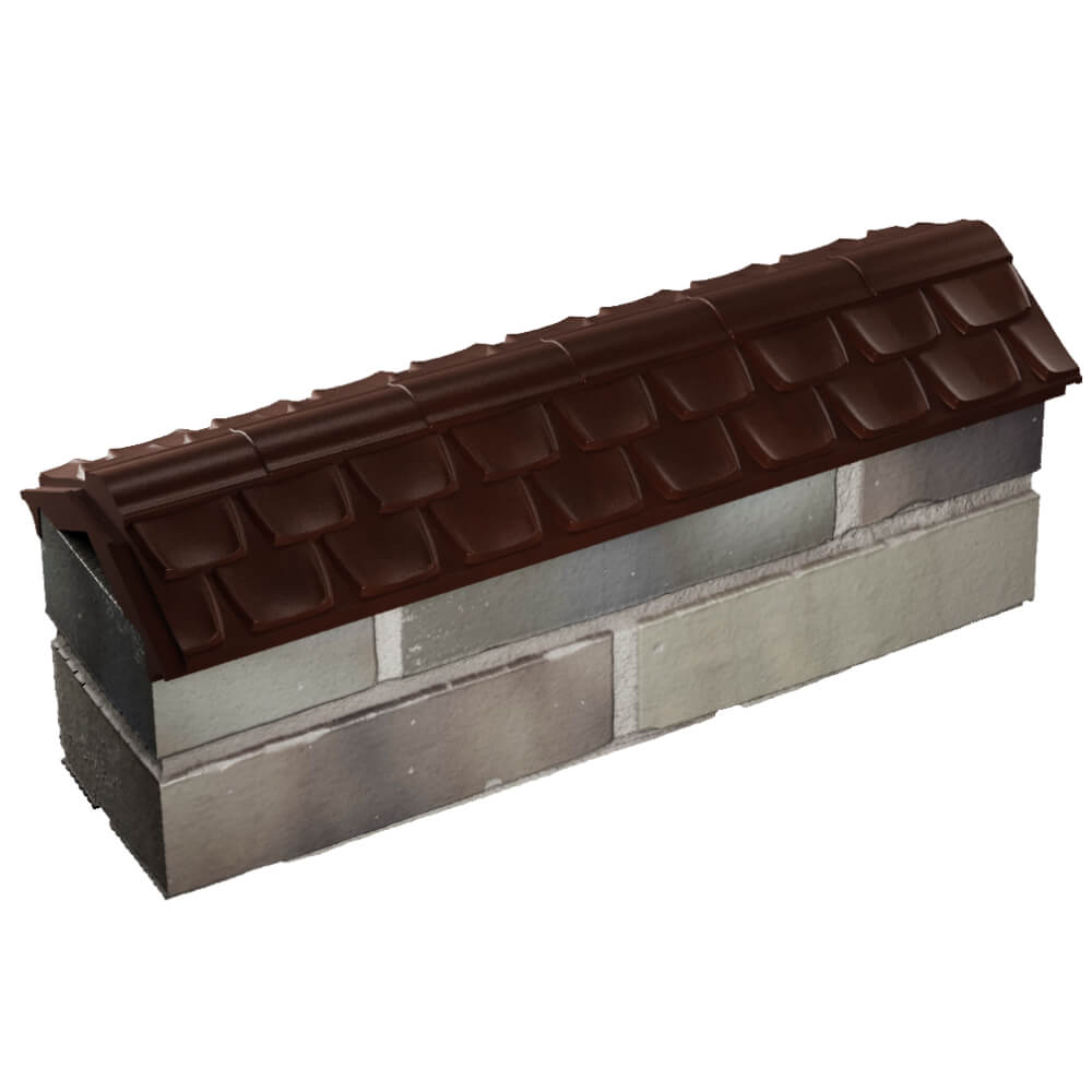 Парапет Zking Эльбрус Коричневый с посадкой на 0.5 кирпича (130мм) в Югорске фото