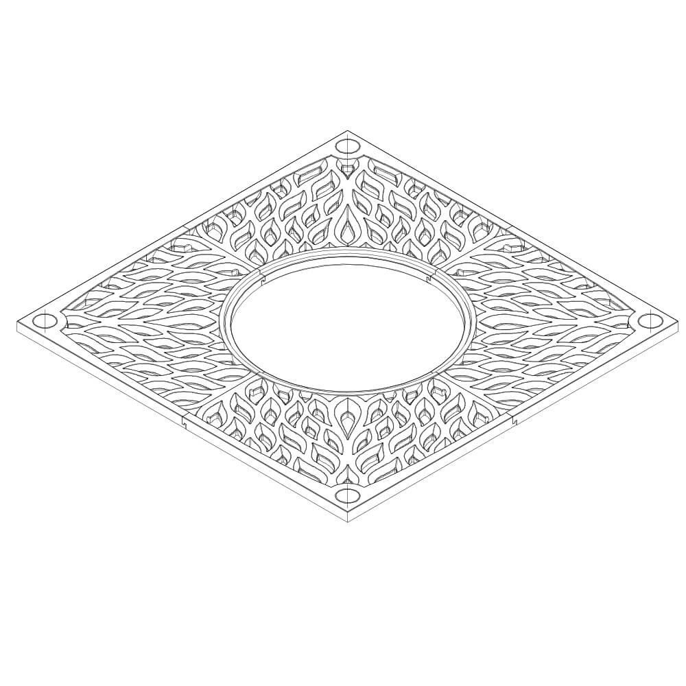 Приствольная решетка для дерева ZKING CRUST 2х2м Черная в Югорске фото