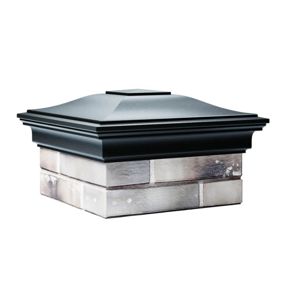 Колпак Zking Монблан Черный на столб 1.5х1.5 еврокирпича 0.7НФ (355х355мм) в Югорске фото