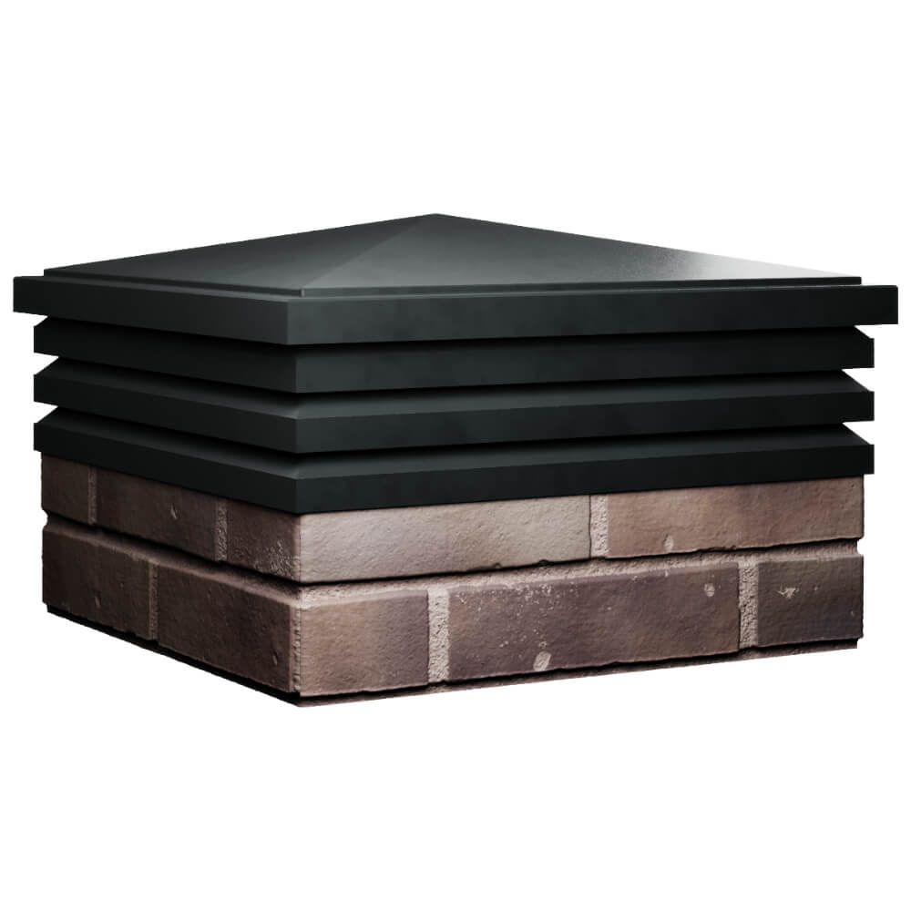 Колпак Zking Бона ХайТек Черный на столб 2х2 кирпича (513х513мм) в Югорске фото