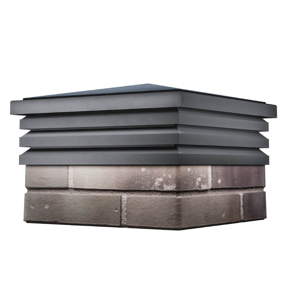 Колпак Zking Бона ХайТек Серый на столб 1.5х1.5 кирпича (385х385мм) в Югорске фото