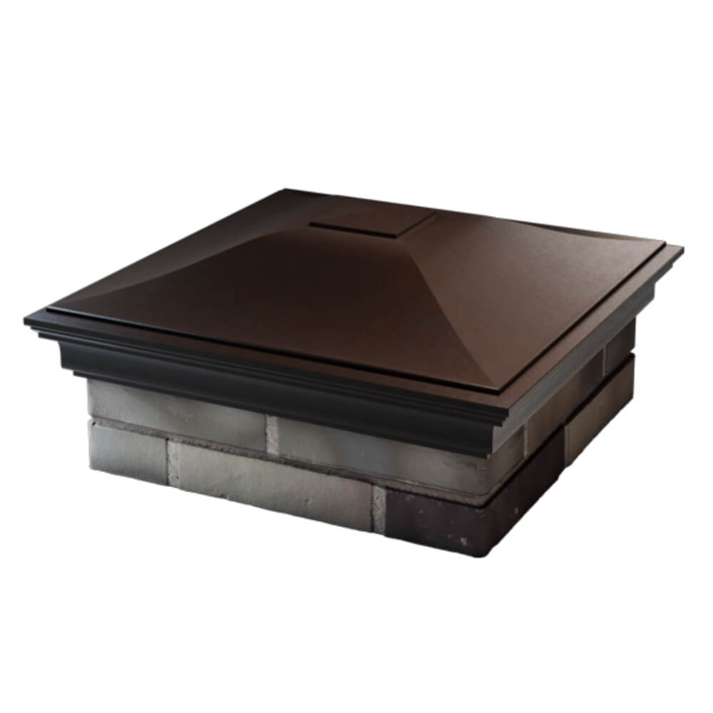 Колпак Zking Монблан Коричневый на столб 2х2 кирпича (515х515мм) в Югорске фото