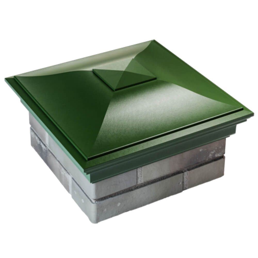 Колпак Zking Монблан Зеленый на столб 1.5х1.5 кирпича (385х385мм) в Югорске фото