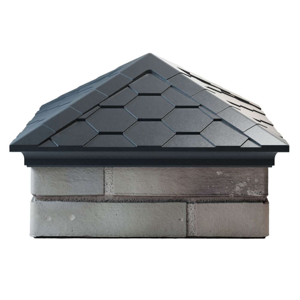 Колпак Zking Эверест Серый на столб 1.5х1.5 кирпича (390х390мм) Югорск фото