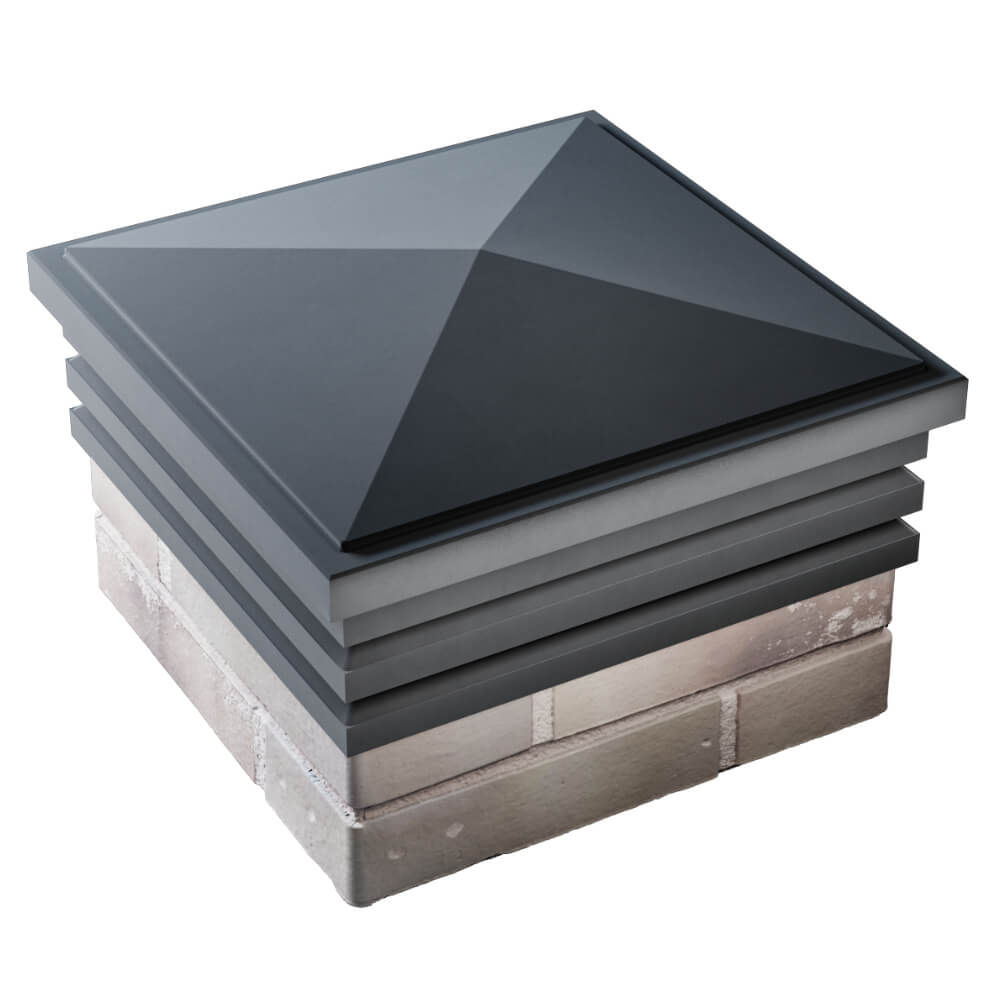 Колпак Zking Бона ХайТек Серый на столб 1.5х1.5 кирпича (385х385мм) в Югорске фото