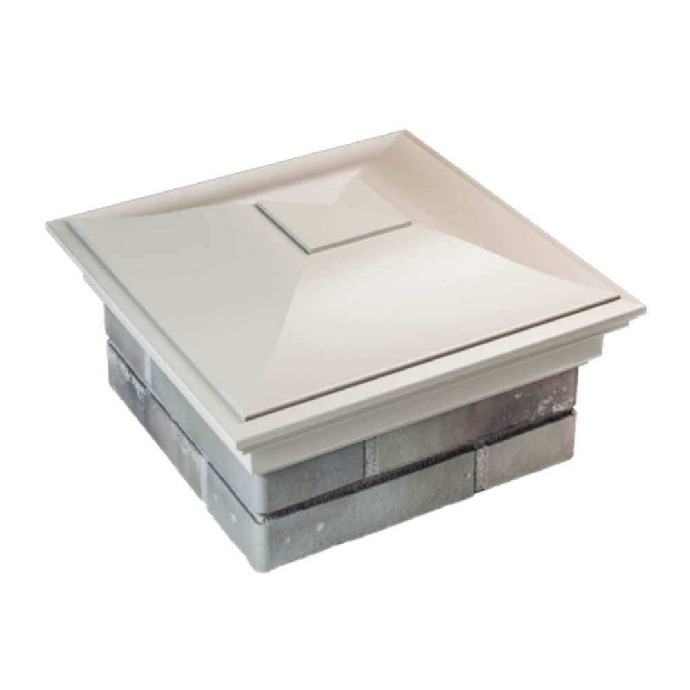 Колпак Zking Монблан Бежевый на столб 1.5х1.5 еврокирпича 0.7НФ (355х355мм) в Югорске фото