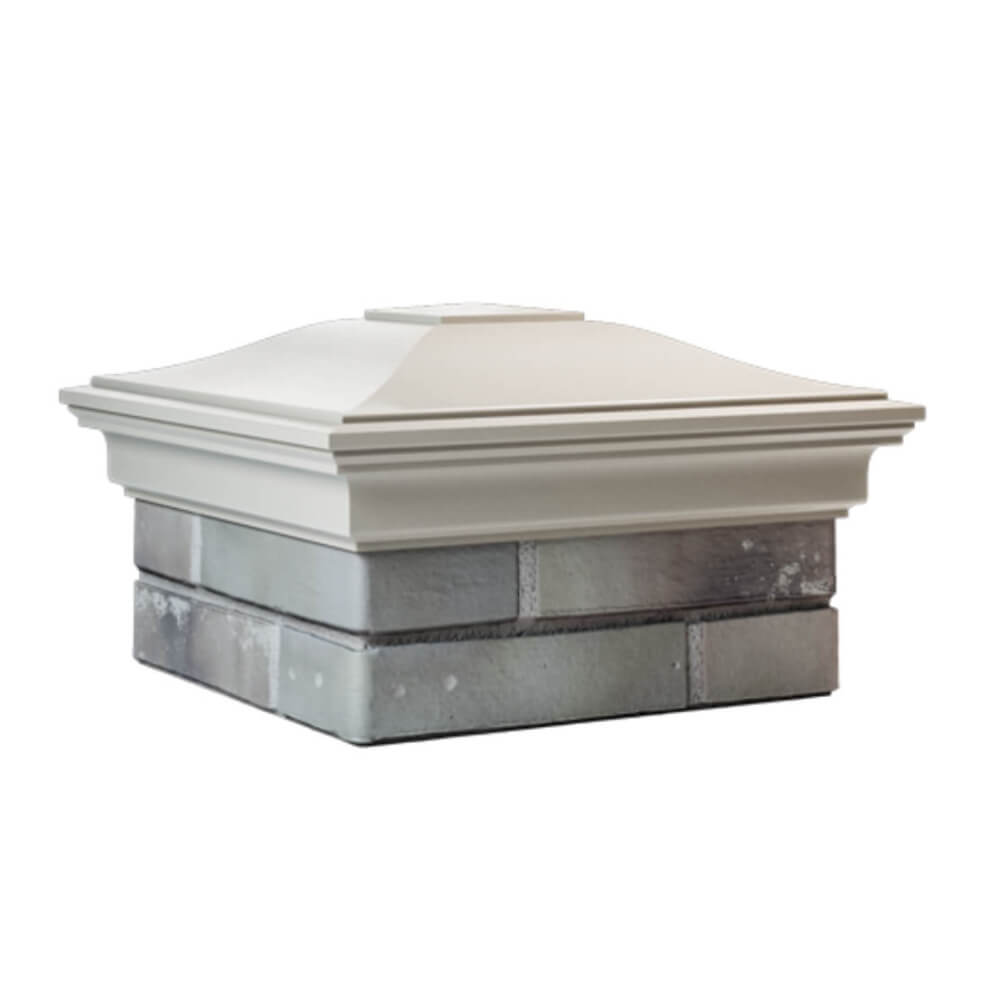 Колпак Zking Монблан Бежевый на столб 1.5х1.5 еврокирпича 0.7НФ (355х355мм) в Югорске фото