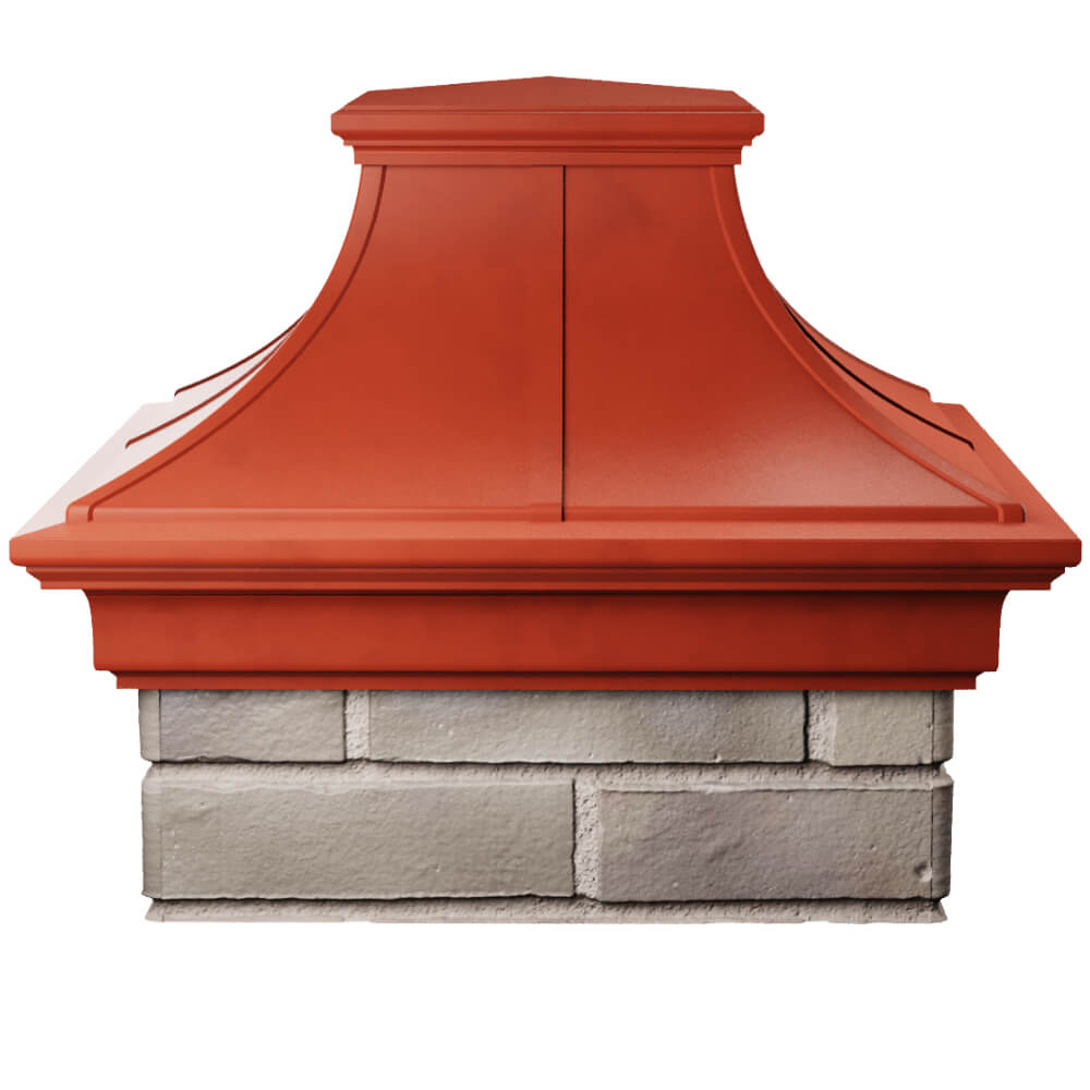 Колпак Zking Монблан Премиум Красный на столб 1.5х1.5 кирпича (385х385мм) Югорск фото