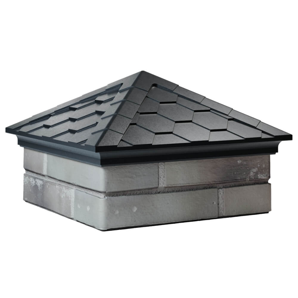 Колпак Zking Эверест Черный на столб 1.5х1.5 кирпича (390х390мм) в Югорске фото