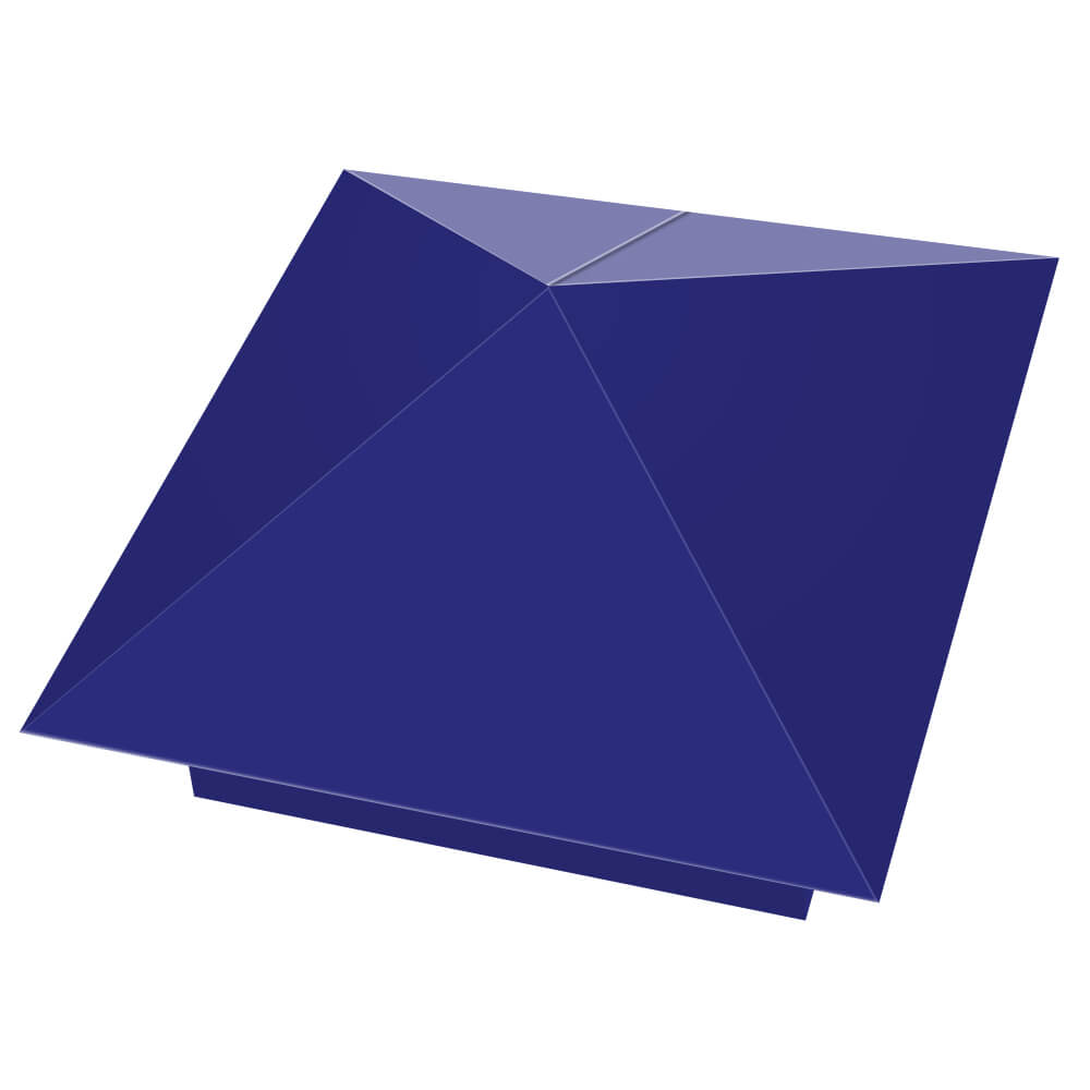 Колпак металлический 400х400мм RAL5002 Синий Ультрамарин заборный Югорск фото