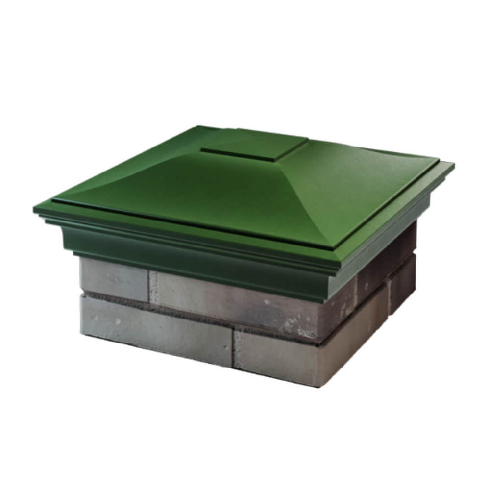 Колпак Zking Монблан Зеленый на столб 1.5х1.5 еврокирпича 0.7НФ (355х355мм) в Югорске фото