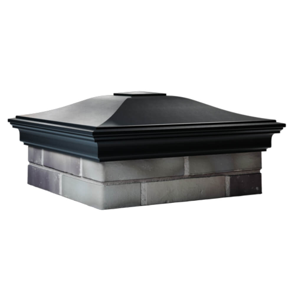 Колпак Zking Монблан Черный на столб 2х2 кирпича (515х515мм) в Югорске фото