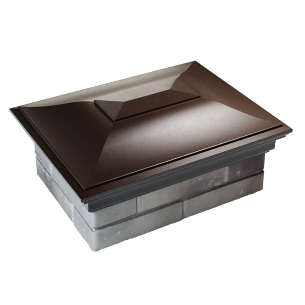 Колпак Zking Монблан Коричневый на столб 2х1.5 кирпича (515х385мм) Югорск фото