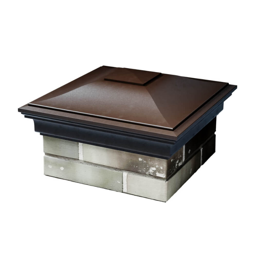 Колпак Zking Монблан Коричневый на столб 1.5х1.5 еврокирпича 0.7НФ (355х355мм) в Югорске фото