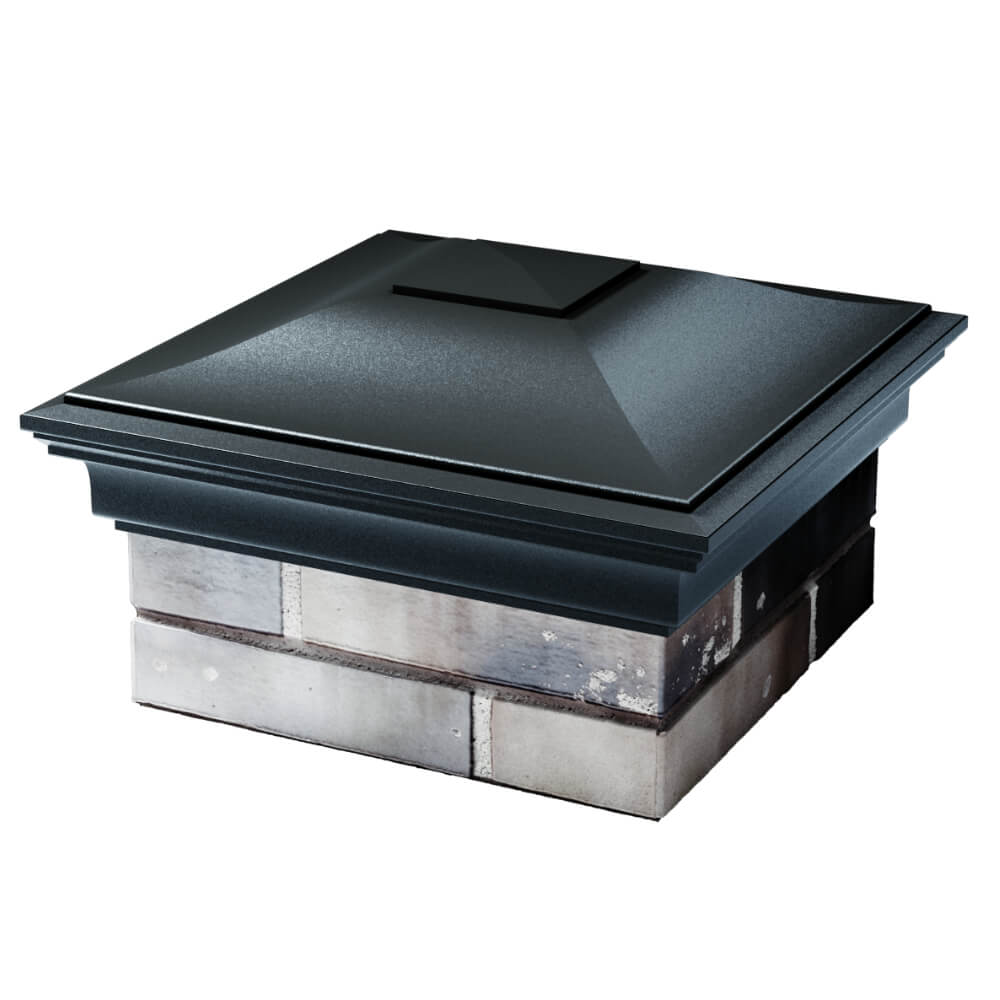 Колпак Zking Монблан Черный на столб 1.5х1.5 кирпича (385х385мм) в Югорске фото