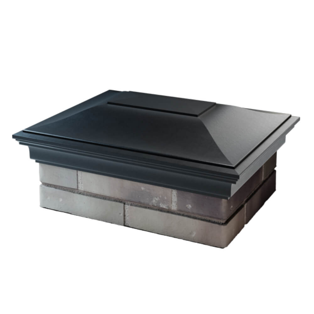 Колпак Zking Монблан Черный на столб 2х1.5 кирпича (515х385мм) в Югорске фото