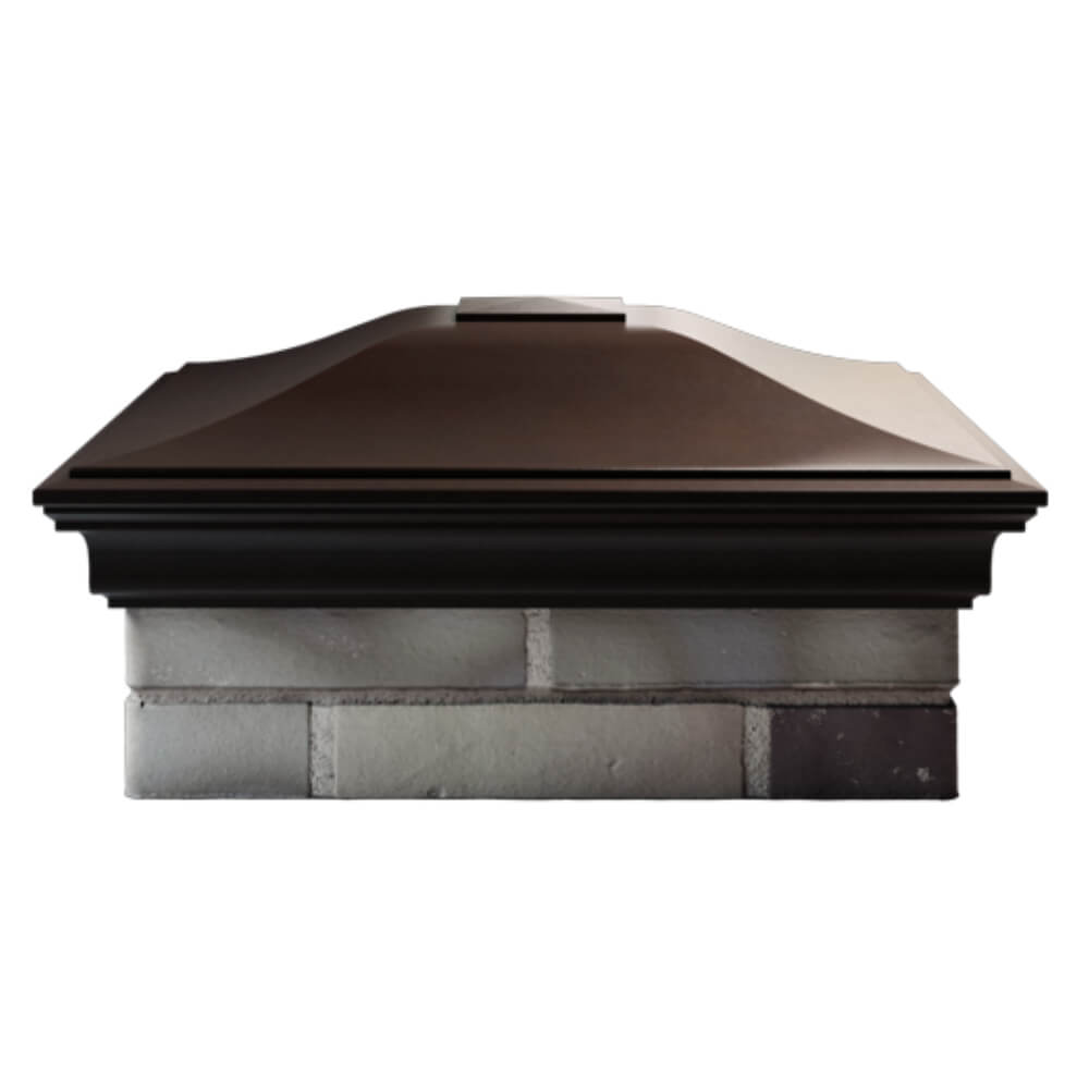 Колпак Zking Монблан Коричневый на столб 2х2 кирпича (515х515мм) в Югорске фото