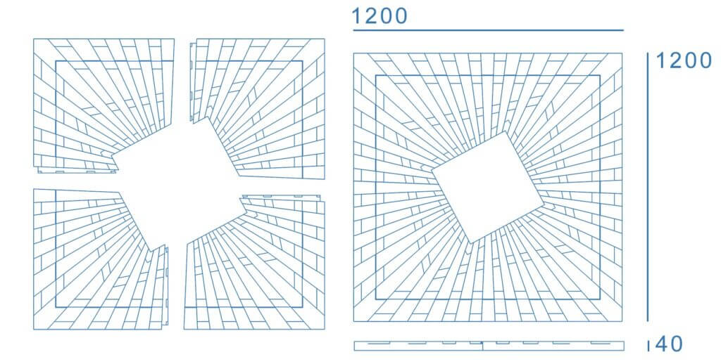 Приствольная решетка для дерева ZKING ATMOSPHERE 1.2х1.2м Черная в Югорске фото