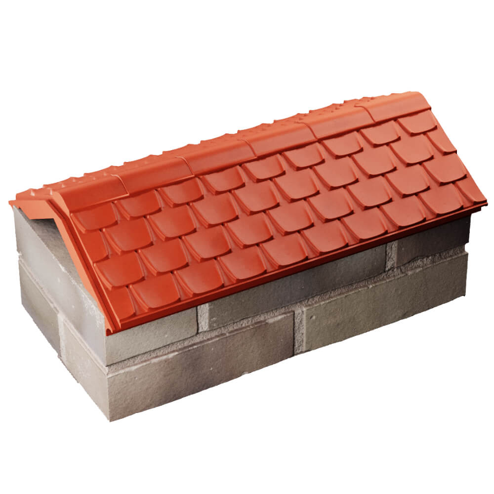 Парапет Zking Эльбрус Красный с посадкой на 1 кирпич (255мм) в Югорске фото
