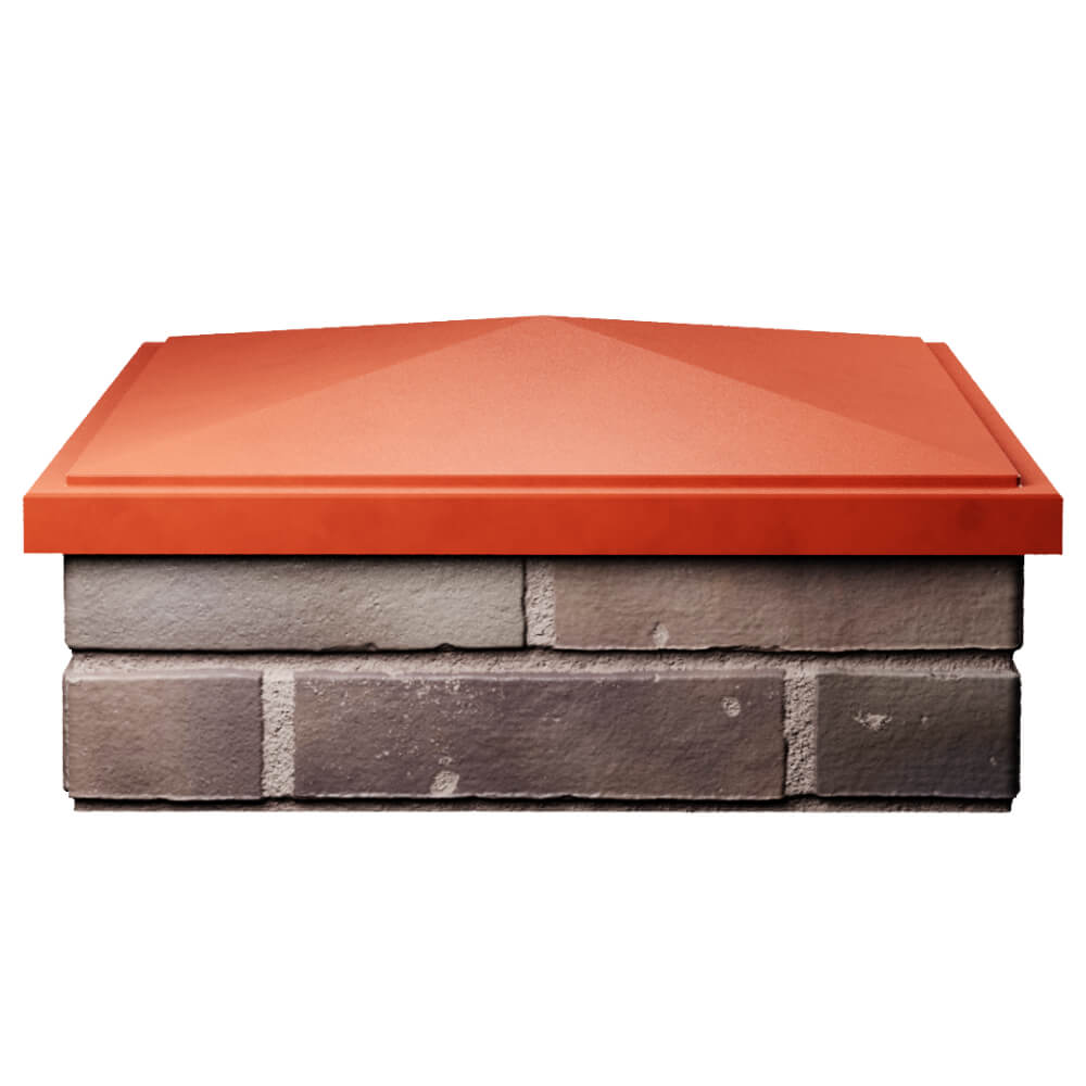 Колпак Zking БонаМоно Красный на столб 2х2 кирпича (515х515, 530х530мм) Югорск фото