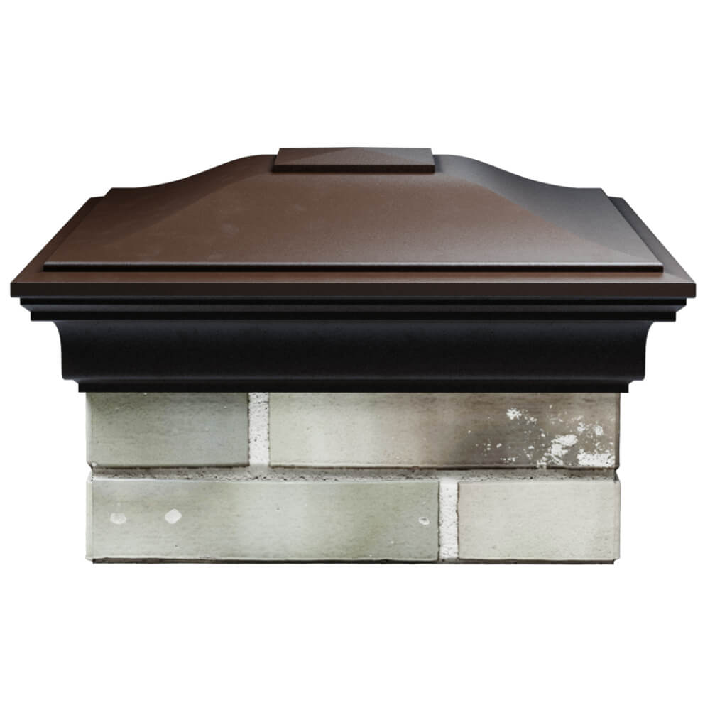 Колпак Zking Монблан Коричневый на столб 1.5х1.5 кирпича (385х385мм) Югорск фото