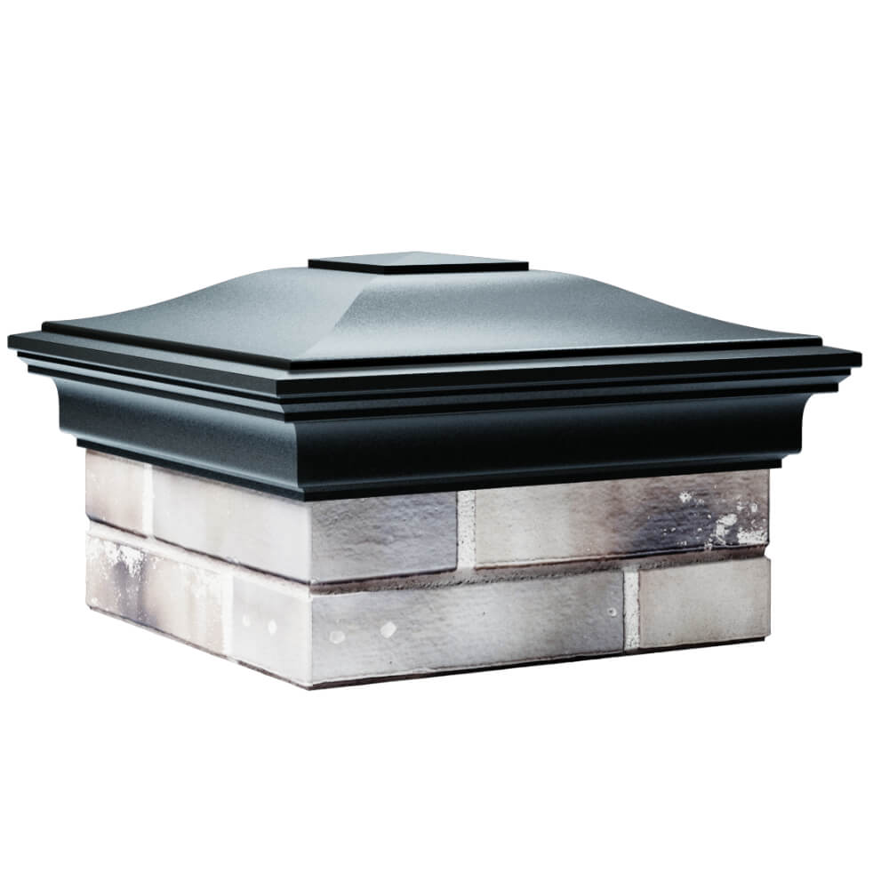 Колпак Zking Монблан Черный на столб 1.5х1.5 кирпича (385х385мм) в Югорске фото