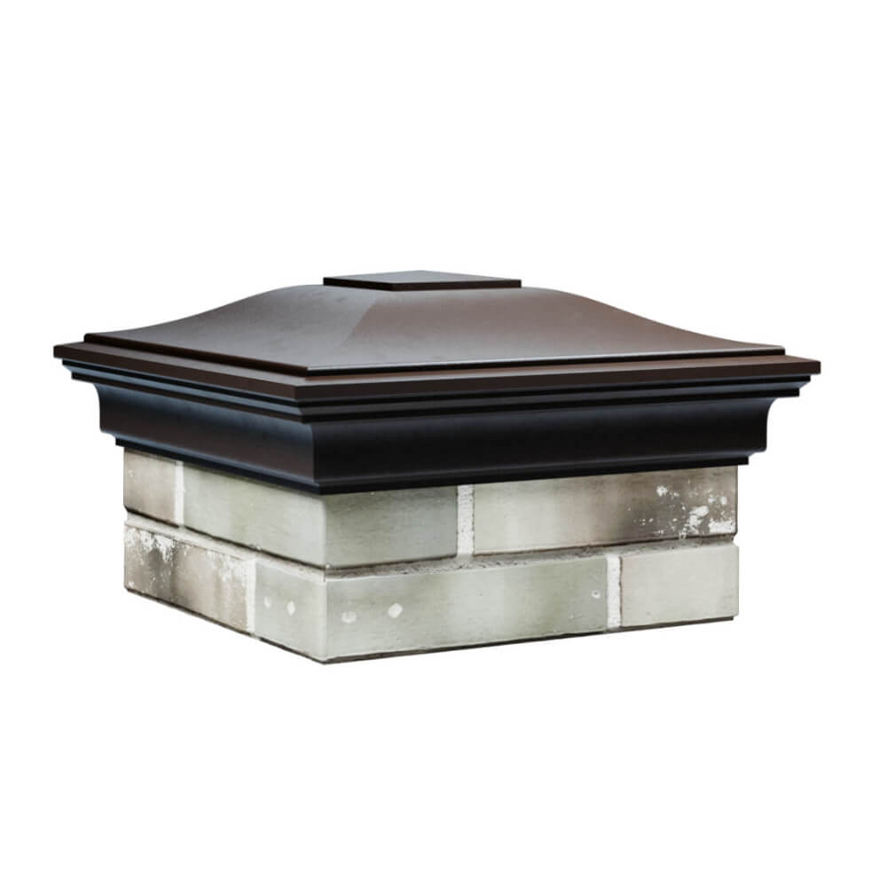 Колпак Zking Монблан Коричневый на столб 1.5х1.5 еврокирпича 0.7НФ (355х355мм) в Югорске фото