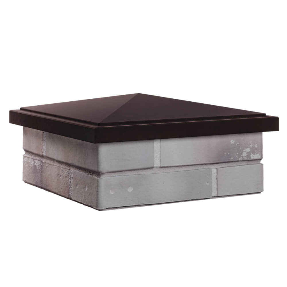 Колпак Zking БонаМоно Коричневый на столб 1.5х1.5 кирпича (385х385, 400х400мм) в Югорске фото