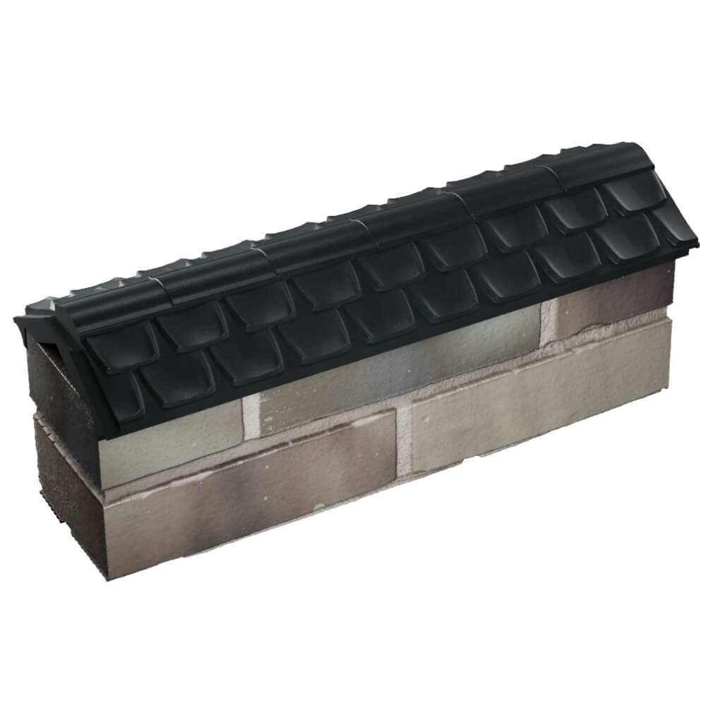 Парапет Zking Эльбрус Черный с посадкой на 0.5 кирпича (130мм) в Югорске фото