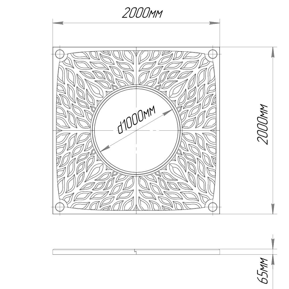Приствольная решетка для дерева ZKING CRUST 2х2м Черная в Югорске фото
