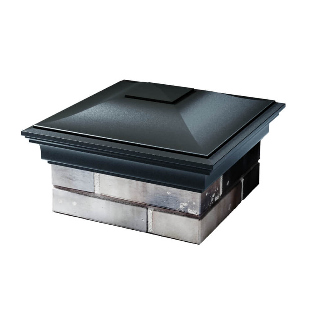 Колпак Zking Монблан Черный на столб 1.5х1.5 еврокирпича 0.7НФ (355х355мм) в Югорске фото