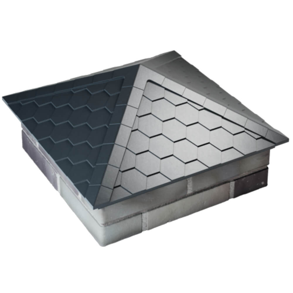 Колпак Zking Эверест Серый на столб 2х2 кирпича (535х535мм) Югорск фото